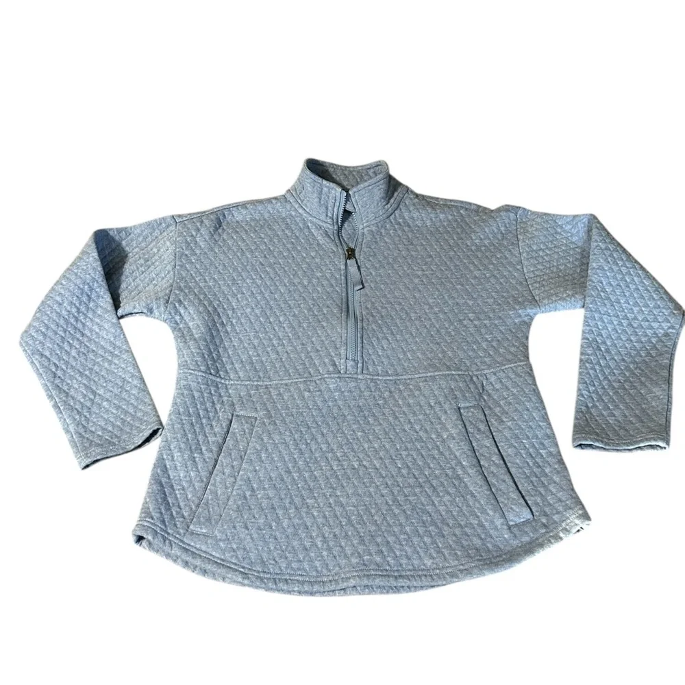 Eddie Bauer Quilted Half-Zip in Blue - Picture 6 of 12